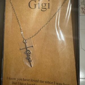 Silver Love Cross Necklace